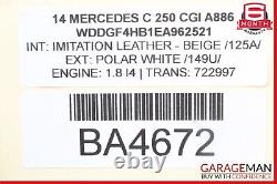 08-15 Mercedes W204 C250 SLK250 Kompressor Bosch Engine Starter Motor 0051513901