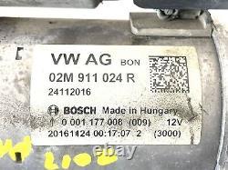 16-17 Volkswagen Passat 1.8l L4 Gasoline Engine Starter Motor Bosch 12v Oem