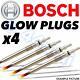 4x Bosch Diesel Glow Plugs Bmw 5 Series 520d Inc. Touring E60 2007on