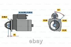 Brand New Genuine Bosch 0001231014 Starter 0 001 231 014