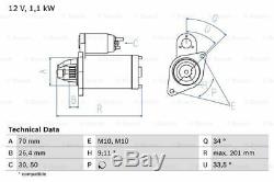 MERCEDES C250 W204 1.8 Starter Motor 09 to 14 M271.860 Bosch A0051513901 Quality