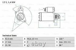 Starter Motor fits AUDI ALLROAD C5 4.2 02 to 05 BAS Bosch 078911023D Quality