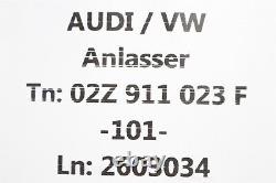 02Z911023F X Démarreur Bosch 2,0kW OEM Audi A3 8P 1,9 Tdi VW Golf V 1K