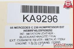 03-05 Mercedes W203 C230 1.8l M271 Moteur De Démarrage Moteur 0051513901 Oem
