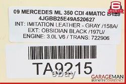 07-14 Mercedes W164 Ml350 E320 Gl320 Démarreur Moteur 0061519801 Oem