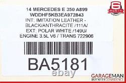08-11 Mercedes W212 E350 C350 Bosch Moteur De Démarrage 0061516001 Oem
