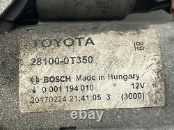 Assemblage du démarreur du moteur 2.0L Toyota Chr 2018 Bosch 28100-0T350 19 20 21 22