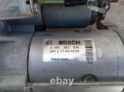 Véritable Démarreur Bosch Original 0001263016 Rotation 24v 4kw Cw 9 Dents
